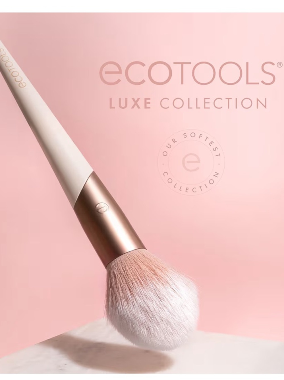 ecotools Soft Highlight Brush - Blush Pink & Rose Gold